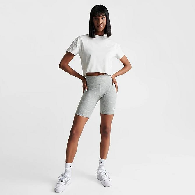 Women's Nike Solo Swoosh Essential Cropped T-Shirt Phantom/White - CV0560 030 4 Women's Nike Solo Swoosh Essential Cropped T-Shirt Phantom/White - CV0560 030 - Image 2