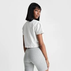 Women's Nike Solo Swoosh Essential Cropped T-Shirt Phantom/White - CV0560 030 10 Women's Nike Solo Swoosh Essential Cropped T-Shirt Phantom/White - CV0560 030 -Fashion General Store CV0560 030 M4