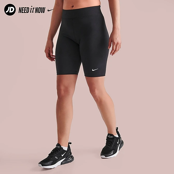 Women's Nike Sportswear Essential Mid-Rise 10 Inch Bike Shorts Black - CZ8526 010 3 Women's Nike Sportswear Essential Mid-Rise 10 Inch Bike Shorts Black - CZ8526 010