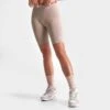 Women's Nike Sportswear Essential Mid-Rise 10 Inch Bike Shorts Diffused Taupe - CZ8526 272 -Fashion General Store CZ8526 272 M1