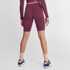 Women's Nike Sportswear Essential Mid-Rise 10 Inch Bike Shorts Rosewood - CZ8526 653 -Fashion General Store CZ8526 653 M4