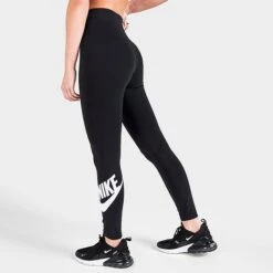 Women's Nike Sportswear Essential High-Waisted Leggings Black/White - CZ8528 010 -Fashion General Store CZ8528 010 M4