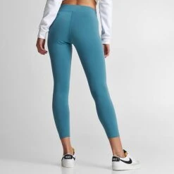 Women's Nike Sportswear Essential Mid-Rise Cropped Leggings Noise Aqua - CZ8532 440 -Fashion General Store CZ8532 440 M4