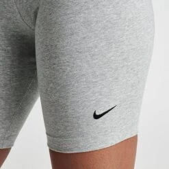 Women's Nike Sportswear Essential Mid-Rise 10 Inch Bike Shorts Dark Grey Heather - DB3905 063 -Fashion General Store DB3905 063 M5