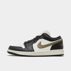 Nike Women's Air Jordan Retro 1 Low Casual Shoes Shadow Brown/Brown Kelp/Sail - DC0774 200