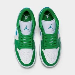 Nike Women's Air Jordan Retro 1 Low Casual Shoes Lucky Green/Aquatone/White - DC0774 304 -Fashion General Store DC0774 304 P5