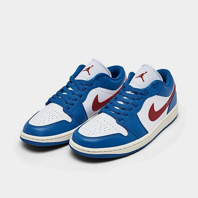 Nike Women's Air Jordan Retro 1 Low Casual Shoes Sport Blue/Gym Red/White/Sail - DC0774 416 4 Nike Women's Air Jordan Retro 1 Low Casual Shoes Sport Blue/Gym Red/White/Sail - DC0774 416 - Image 2