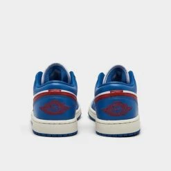 Nike Women's Air Jordan Retro 1 Low Casual Shoes Sport Blue/Gym Red/White/Sail - DC0774 416 11 Nike Women's Air Jordan Retro 1 Low Casual Shoes Sport Blue/Gym Red/White/Sail - DC0774 416 -Fashion General Store DC0774 416 P4