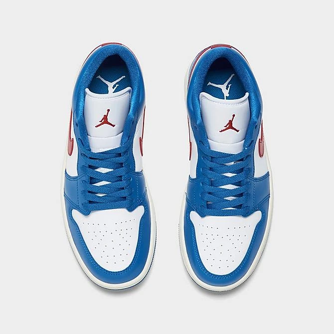Nike Women's Air Jordan Retro 1 Low Casual Shoes Sport Blue/Gym Red/White/Sail - DC0774 416 7 Nike Women's Air Jordan Retro 1 Low Casual Shoes Sport Blue/Gym Red/White/Sail - DC0774 416 - Image 5