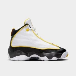 Nike Big Kids' Jordan Pro Strong Basketball Shoes White/Black/Tour Yellow - DC7911 107 -Fashion General Store DC7911 107 P3