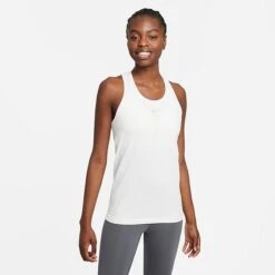 Women's Nike Dri-FIT ADV Aura Slim FIt Tank Top White/Reflective Silver - DD0585 100