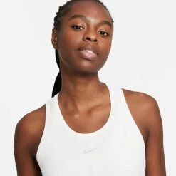 Women's Nike Dri-FIT ADV Aura Slim FIt Tank Top White/Reflective Silver - DD0585 100 -Fashion General Store DD0585 100 M4