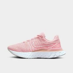 Women's Nike React Infinity 3 Running Shoes Pink Glaze/White/Pink Foam/Photon Dust/Black - DD3024 600