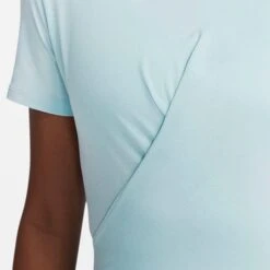 Women's Nike Dri-FIT One Luxe Twist Standard Fit Short-Sleeve Shirt Ocean Bliss/Reflective Silver - DD4921 442 -Fashion General Store DD4921 442 M5