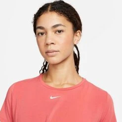 Women's Nike Dri-FIT One Luxe Twist Standard Fit Short-Sleeve Shirt Adobe/Reflective Silver - DD4921 655 -Fashion General Store DD4921 655 M4