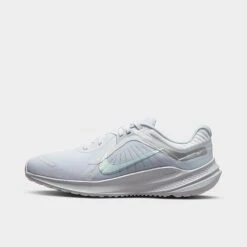 Women's Nike Quest 5 Road Running Shoes White/Pure Platinum/Metallic Silver - DD9291 100