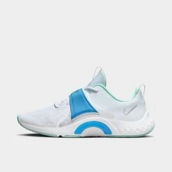 Women's Nike Renew In-Season TR 12 Training Shoes White/Mint Foam/University Blue/Black - DD9301 100