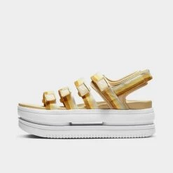 Women's Nike Icon Classic Sandals Classic Sesame/Chutney/Topaz Gold/White - DH0224 200