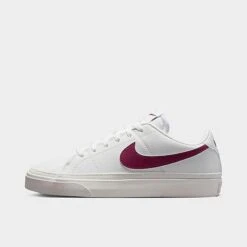 Women's Nike Court Legacy Next Nature Casual Shoes Summit White/Rosewood/Sail/Pearl Pink/Black - DH3161 106