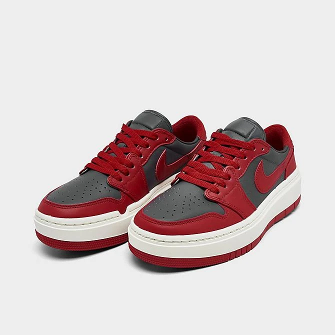 Nike Women's Air Jordan Retro 1 Elevate Low Casual Shoes Dark Grey/Sail/Varsity Red - DH7004 006 4 Nike Women's Air Jordan Retro 1 Elevate Low Casual Shoes Dark Grey/Sail/Varsity Red - DH7004 006 - Image 2