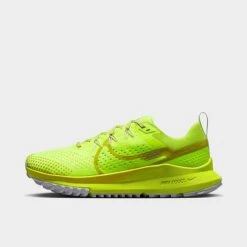 Women's Nike React Pegasus Trail 4 Trail Running Shoes Volt/Black/Summit White/Bright Cactus - DJ6159 701