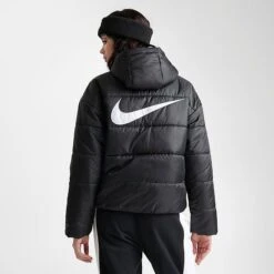 Women's Nike Sportswear Therma-FIT Repel Hooded Classic Puffer Jacket Black/Black/White - DJ6995 010 11 Women's Nike Sportswear Therma-FIT Repel Hooded Classic Puffer Jacket Black/Black/White - DJ6995 010 -Fashion General Store DJ6995 010 M4
