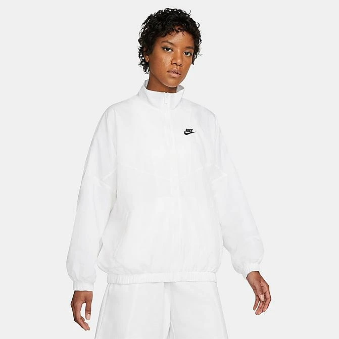 Women's Nike Sportswear Essential Windrunner Woven Jacket White/White/Black - DM6185 100 3 Women's Nike Sportswear Essential Windrunner Woven Jacket White/White/Black - DM6185 100