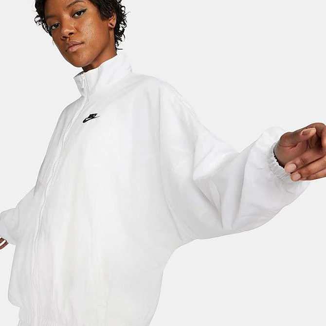 Women's Nike Sportswear Essential Windrunner Woven Jacket White/White/Black - DM6185 100 5 Women's Nike Sportswear Essential Windrunner Woven Jacket White/White/Black - DM6185 100 - Image 3