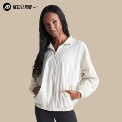 Women's Nike Sportswear Essential Windrunner Woven Jacket Light Orewood Brown/Light Orewood Brown/Sail - DM6185 104