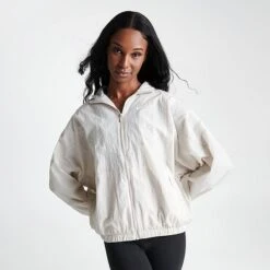 Women's Nike Sportswear Essential Windrunner Woven Jacket Light Orewood Brown/Light Orewood Brown/Sail - DM6185 104 -Fashion General Store DM6185 104 M3