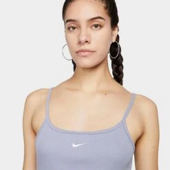 Women's Nike Sportswear Essential Ribbed Dress Indigo Haze/White - DM6230 519 -Fashion General Store DM6230 519 M4