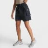 Women's Nike Sportswear Essential Woven High-Rise Shorts Black/White - DM6247 010 -Fashion General Store DM6247 010 M1