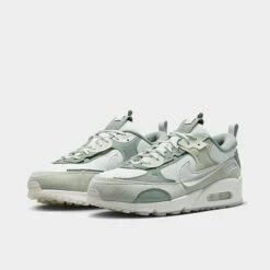 Women's Nike Air Max 90 Futura Casual Shoes Summit White/Summit White/Mica Green/Light Silver/Photon Dust - DM9922 105 -Fashion General Store DM9922 105 P2