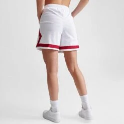Nike Women's Jordan Heritage Diamond Shorts White/Gym Red - DO5032 100 -Fashion General Store DO5032 100 M4