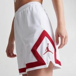 Nike Women's Jordan Heritage Diamond Shorts White/Gym Red - DO5032 100 -Fashion General Store DO5032 100 M5