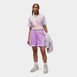 Nike Women's Jordan Heritage Diamond Shorts Rush Fuchsia/Iced Lilac - DO5032 532 -Fashion General Store DO5032 532 M3