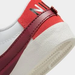 Women's Nike Blazer Low '77 Jumbo Casual Shoes White/Cinnabar/Black/Dark Beetroot - DQ1470 104 -Fashion General Store DQ1470 104 P3