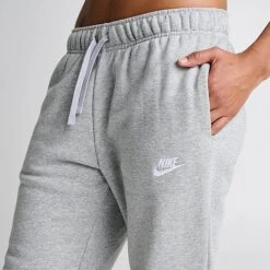 Women's Nike Sportswear Club Fleece Mid-Rise Jogger Pants Dark Grey Heather/White - DQ5191 063 -Fashion General Store DQ5191 063 M5