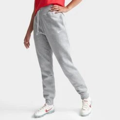 Women's Nike Sportswear Phoenix Fleece High-Waisted Jogger Sweatpants Dark Grey Heather/Sail - DQ5688 063