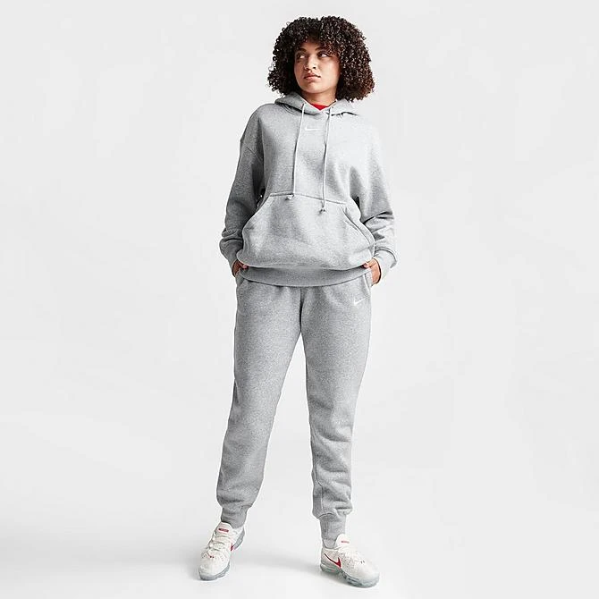 Women's Nike Sportswear Phoenix Fleece High-Waisted Jogger Sweatpants Dark Grey Heather/Sail - DQ5688 063 4 Women's Nike Sportswear Phoenix Fleece High-Waisted Jogger Sweatpants Dark Grey Heather/Sail - DQ5688 063 - Image 2