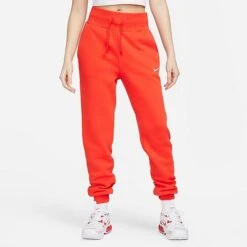 Women's Nike Sportswear Phoenix Fleece High-Waisted Jogger Sweatpants Picante Red/Sail - DQ5688 633