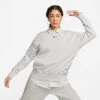 Women's Nike Sportswear Phoenix Fleece Oversized Crewneck Sweatshirt Photon Dust/Black - DQ5733 025