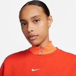 Women's Nike Sportswear Phoenix Fleece Oversized Crewneck Sweatshirt Picante Red/Sail - DQ5733 633 -Fashion General Store DQ5733 633 M4