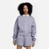 Women's Nike Sportswear Phoenix Fleece Oversized Crewneck Sweatshirt Indigo Haze/Sail - DQ5761 519
