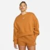 Women's Nike Sportswear Phoenix Fleece Oversized Crewneck Sweatshirt Desert Ochre/Sail - DQ5761 754 -Fashion General Store DQ5761 754 M1