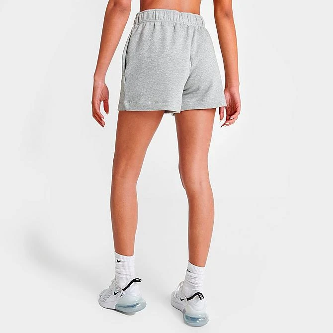 Women's Nike Sportswear Club Fleece Mid-Rise Shorts Dark Grey Heather/White - DQ5802 063 6 Women's Nike Sportswear Club Fleece Mid-Rise Shorts Dark Grey Heather/White - DQ5802 063 - Image 4