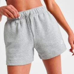Women's Nike Sportswear Club Fleece Mid-Rise Shorts Dark Grey Heather/White - DQ5802 063 11 Women's Nike Sportswear Club Fleece Mid-Rise Shorts Dark Grey Heather/White - DQ5802 063 -Fashion General Store DQ5802 063 M5