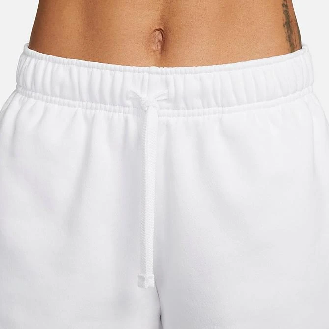 Women's Nike Sportswear Club Fleece Mid-Rise Shorts White/Black - DQ5802 100 8 Women's Nike Sportswear Club Fleece Mid-Rise Shorts White/Black - DQ5802 100 - Image 6
