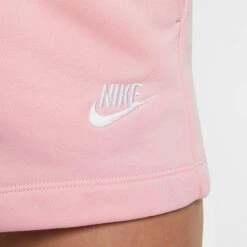 Women's Nike Sportswear Club Fleece Mid-Rise Shorts Medium Soft Pink/White - DQ5802 690 -Fashion General Store DQ5802 690 M4