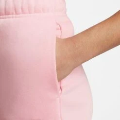 Women's Nike Sportswear Club Fleece Mid-Rise Shorts Medium Soft Pink/White - DQ5802 690 -Fashion General Store DQ5802 690 M5